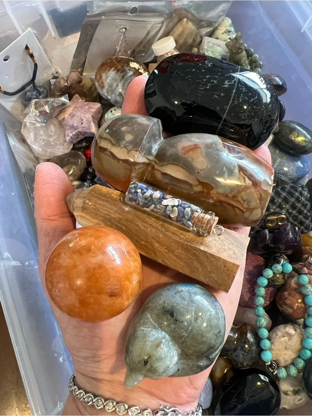 Huge Mystery Crystal Gemstone At Least 1Lb Scoop NWOT